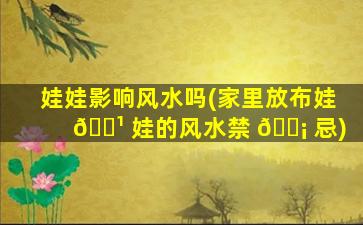 娃娃影响风水吗(家里放布娃 🌹 娃的风水禁 🐡 忌)